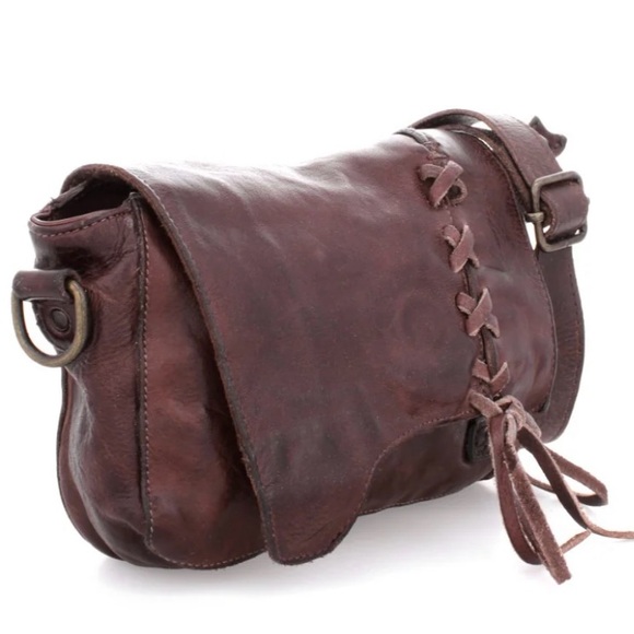 NWT Bed Stu Buffy Small Women’s Leather Crossbody Purse Teak Dip Dye - Picture 2 of 16